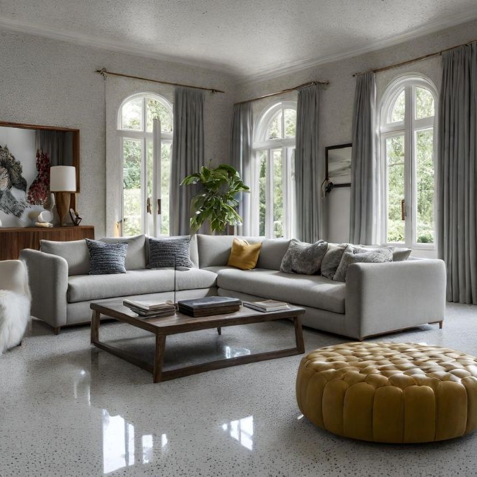 Polished concrete floor in Poole